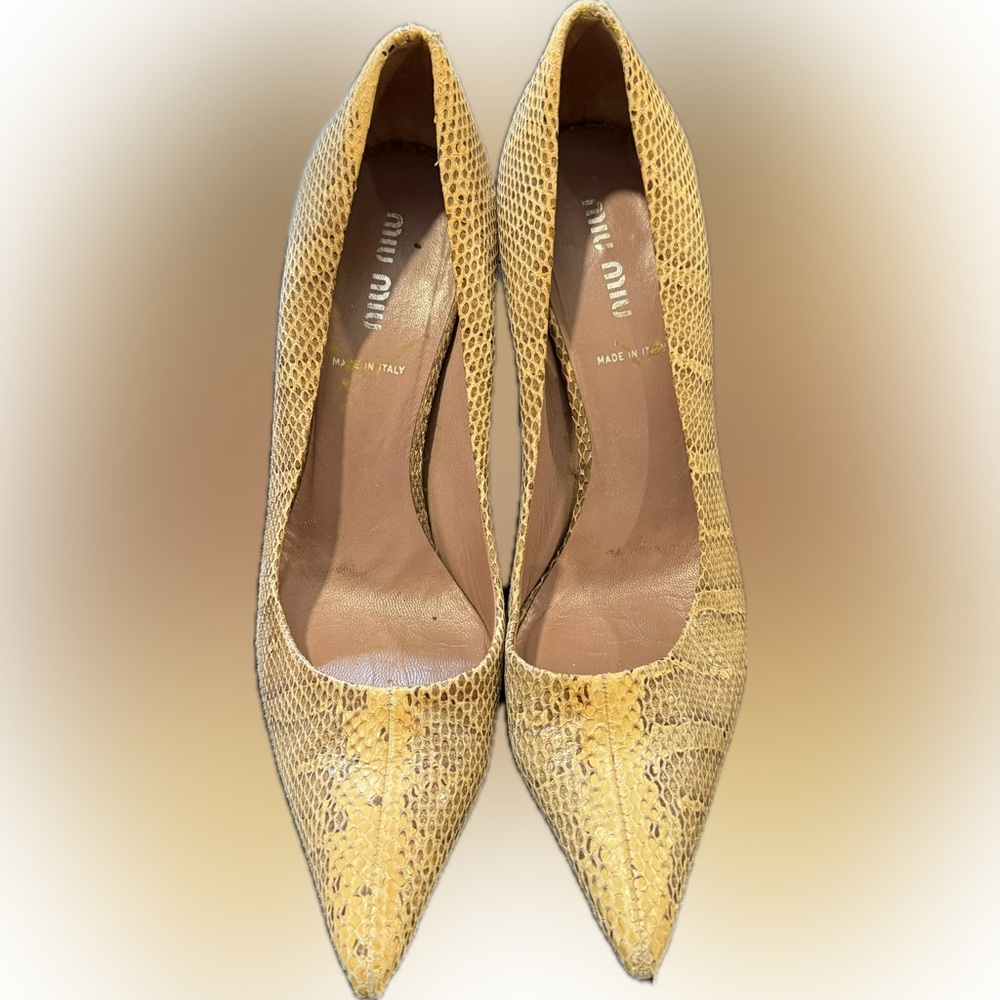 Miu Miu snakeskin heels